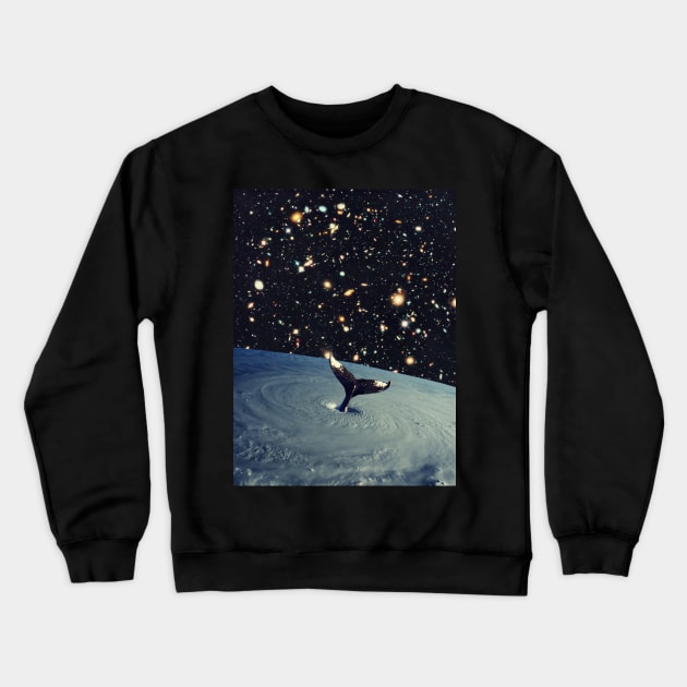 Space Whale - Space Aesthetic, Retro Futurism, Sci Fi Crewneck Sweatshirt by jessgaspar